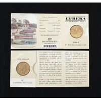 2004 Eureka Stockade 1854: Canberra "C" Mintmark Uncirculated $1 RAMint Coin in Card image
