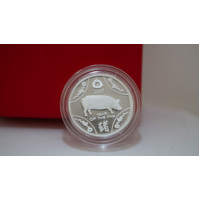 2007 Lunar Series Year of the Pig Silver Proof $1 RAMint Presentation Case & COA