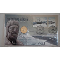 2012 Sir Douglas Mawson 1882 - 1958   Uncirculated $1 AusPost / RAMint Stamp & Coin PNC image