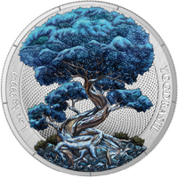 2025 Mythical Forest Yggdrasil Winter 1oz Silver Bullion 5 Mark Germania Mint Presentation Case & COA