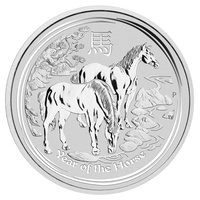 2014 Australian Lunar Series II: Year of the Horse 1 oz .999 Silver Bullion Perth Mint In Capsule image