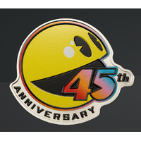 2025 PAC-MAN 45th Anniversary 1oz Silver Coloured PAMP Numbered Coin in Display Case, front