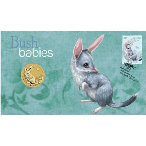 2011 Australian Bush Babies Series I: Bilby AlBr Perth Mint Stamp & Coin PNC