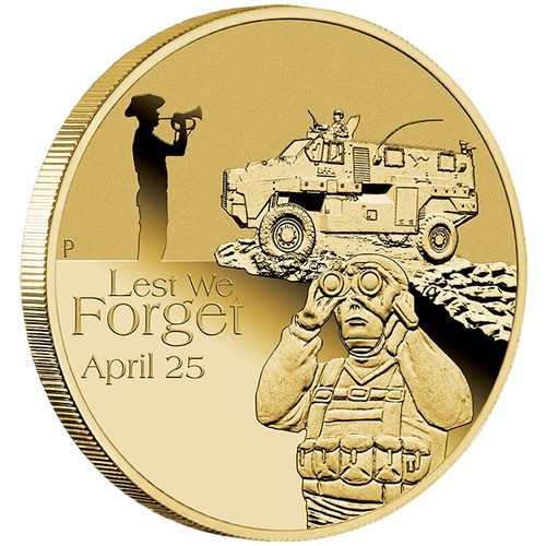 2016 ANZAC Day: Lest We Forget - Royal Australian Armoured Corps Uncirculated $1 Perth Mint Coin in Card