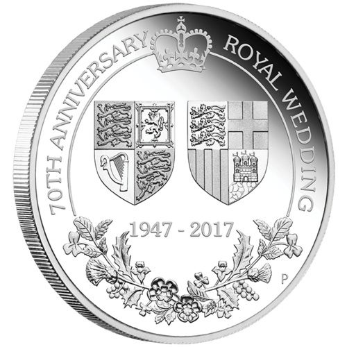 2017 70th Anniversary of the Royal Wedding 1 oz Silver Proof Perth Mint