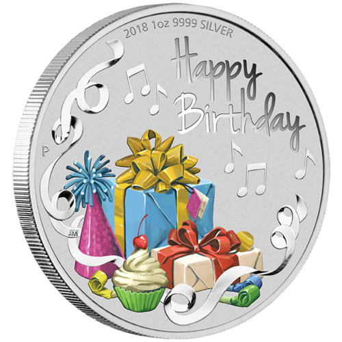 2018 Happy Birthday 1 oz Silver Perth Mint