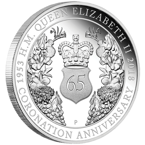 2018 65th Anniversary of the Coronation of H.M. Queen Elizabeth II 1 oz Silver Proof Perth Mint