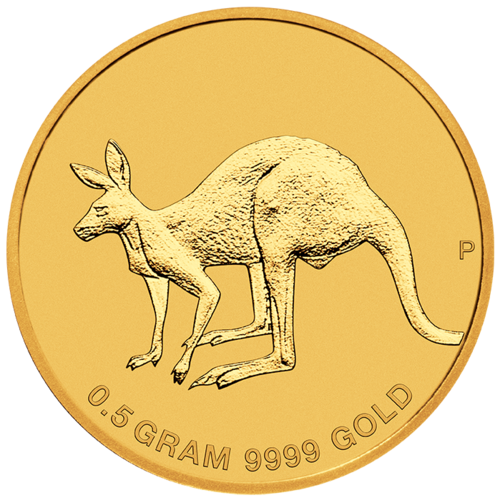 2019 Miniature Kangaroo 0.5g .9999 Gold Perth Mint Coin in Card
