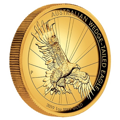 2019 Australian Wedge-Tailed Eagle 1 oz Gold High Relief Perth Mint
