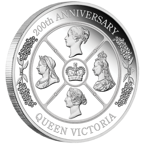 2019 Queen Victoria 200th Anniversary 1oz Silver Proof Perth Mint Presentation Case & COA