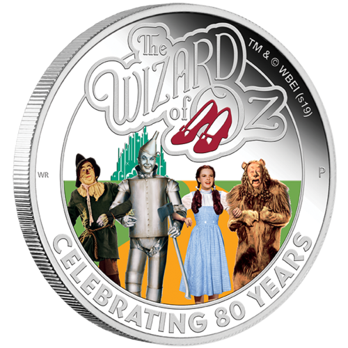 2019 The Wizard of Oz 80th Anniversary Silver Proof Perth Mint Presentation Case & COA