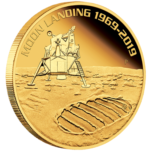 50th Anniversary of the Moon Landing 2019 1oz Gold Proof Coin Perth Mint