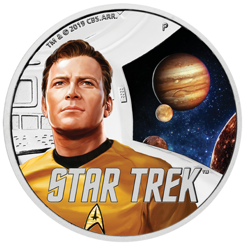 2019 Star Trek The Original Series - Kirk & Jupiter 1oz Silver Coloured Perth Mint Presentation Case & COA