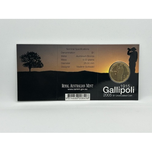 2005 Gallipoli "G" Mintmark Uncirculated $1 RAMint