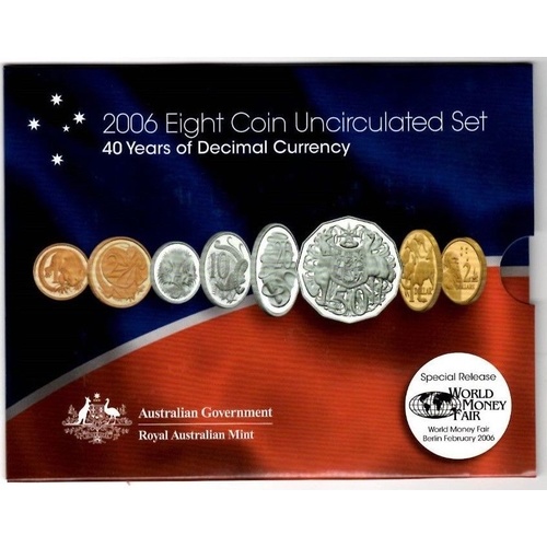 2006 40 Years of Decimal Currency - Berlin Fair Uncirculated RAMint Eight Coin Set