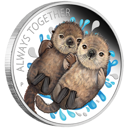 2020 Always Together Otter 1/2 oz Silver Proof Perth Mint Presentation Case & COA