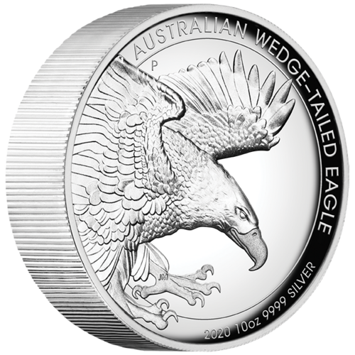 2020 Australian Wedge-Tailed Eagle 10 oz Silver High Relief Perth Mint Presentation Case & COA