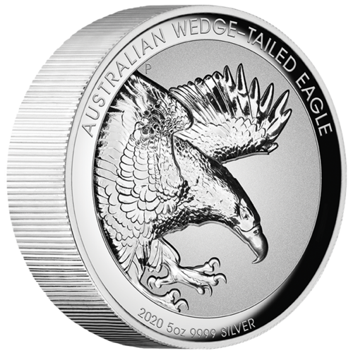 2020 Australian Wedge-Tailed Eagle 5 oz Silver High Relief Incused Perth Mint Presentation Case & COA