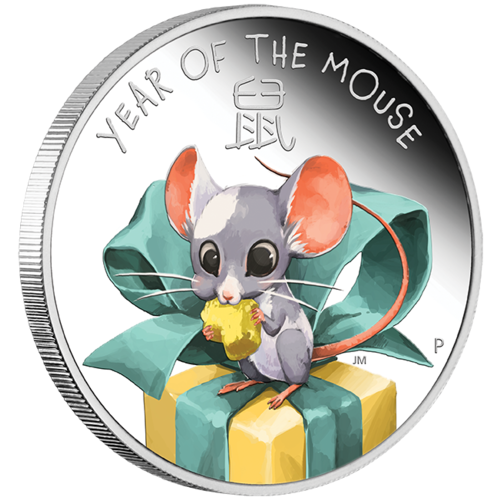 2020 Lunar Baby: Mouse 1/2 oz Silver Proof 50c Perth Mint COA & Presentation Case