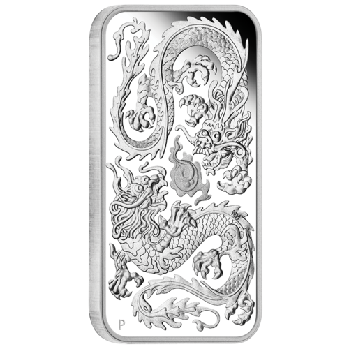 2020 Dragon Rectangular 1oz Silver Proof Perth Mint Presentation Case & COA
