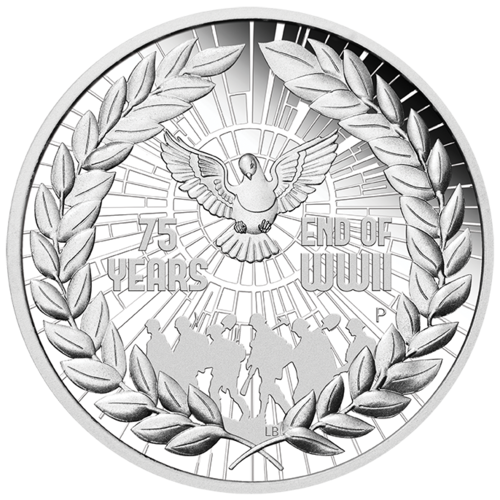 2020 End of World War II 75th Anniversary 1 oz Silver Proof Perth Mint Presentation Case & COA