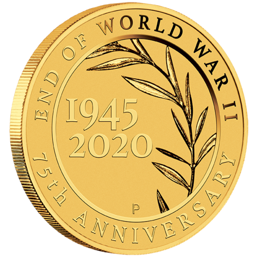 2020 End of World War II 75th Anniversary 0.5g Gold Perth Mint Coin in Card