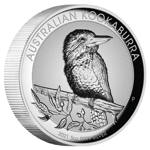 2021 Australian Kookaburra 5oz Silver Incused Proof Perth Mint Presentation Case & COA