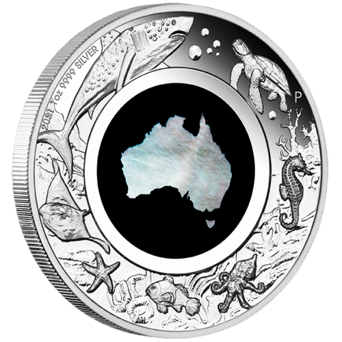 2021 Great Southern Land Mother of Pearl 1 oz Silver Proof Perth Mint Presentation Case & COA
