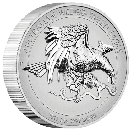 2021 Australian Wedge-Tailed Eagle 2 oz Silver Reverse Proof Ultra High Relief Piedfort Perth Mint Presentation Case & COA