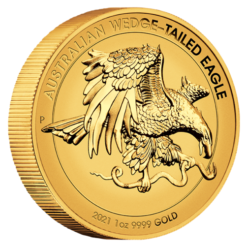 2021 Australian Wedge-Tailed Eagle 1 oz Gold Enhanced Reverse Proof High Relief Perth Mint Presentation Case & COA