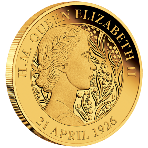 2021 H.M. Queen Elizabeth II 95th Birthday 1/4 oz Gold Proof Perth Mint Presentation Case & COA