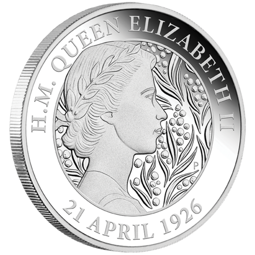 2021 H.M. Queen Elizabeth II 95th Birthday 1 oz Silver Proof Perth Mint Presentation Case & COA