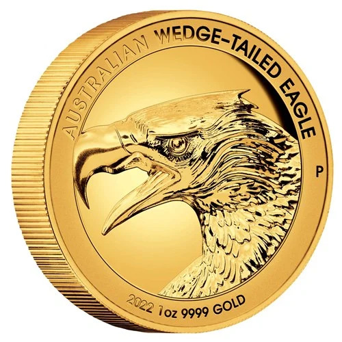 2022 Australian Wedge-Tailed Eagle 1 oz Gold Ultra High Relief Perth Mint Presentation Case & COA