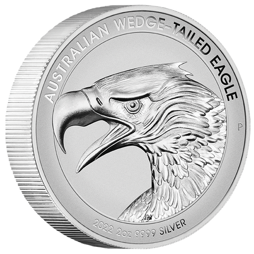 2022 Australian Wedge-Tailed Eagle 2 oz Silver Enhanced Reverse Proof High Relief Piedfort Perth Mint Presentation Case & COA