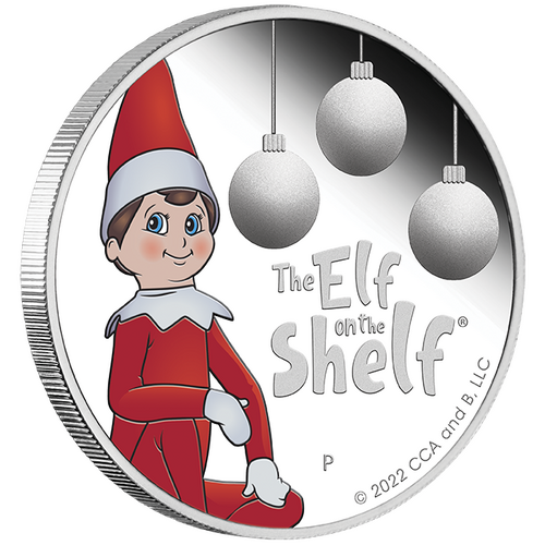 2022 The Elf on the Shelf 1/2oz Silver Proof Perth Mint Presentation Case & COA