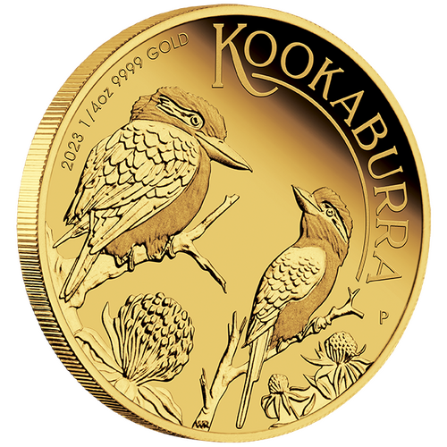 2023 Australian Kookaburra 1/4oz Gold Proof Perth Mint Presentation Case & COA