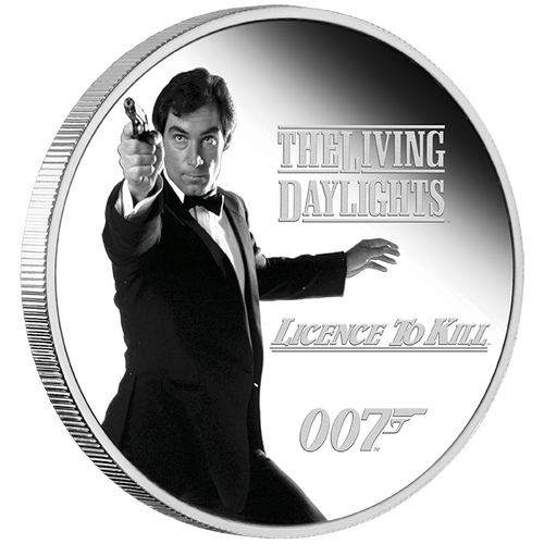 2023 James Bond Legacy Timothy Dalton 1oz Silver Proof Coloured Perth Mint Presentation Case & COA