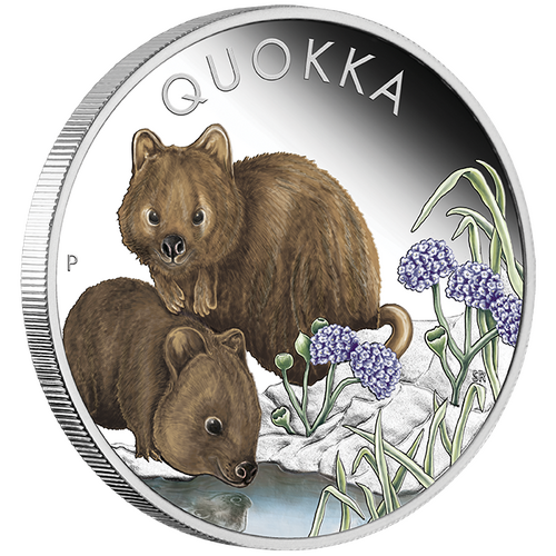 2023 Australian Quokka 1oz Silver Proof Coloured Perth Mint Presentation Case & COA