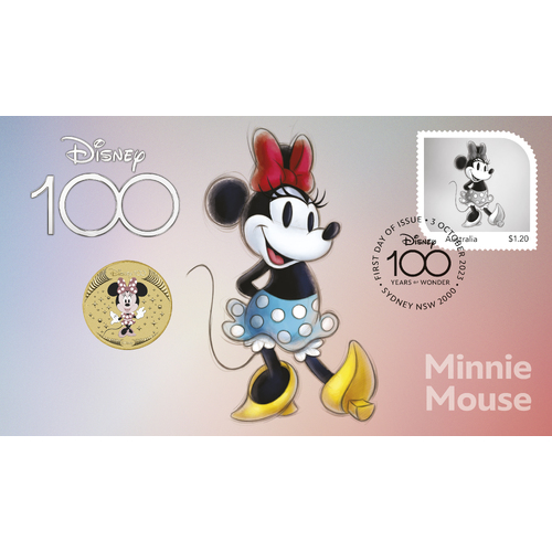 2023 Disney 100 - Minnie Mouse Perth Mint Stamp & Coin PNC