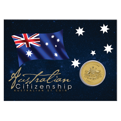 2024 Australian Citizenship AlBr $1 Perth Mint Coin in Card