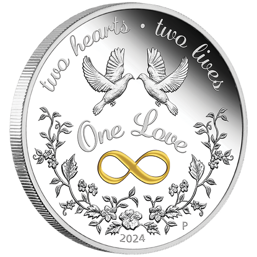 2024 One Love 1oz Silver Proof Perth Mint Presentation Case & COA