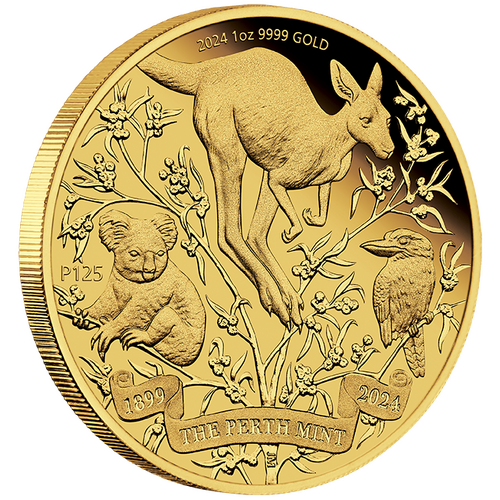 2024 The Perth Mint's 125th Anniversary 1oz Gold Proof Perth Mint Presentation Case & COA