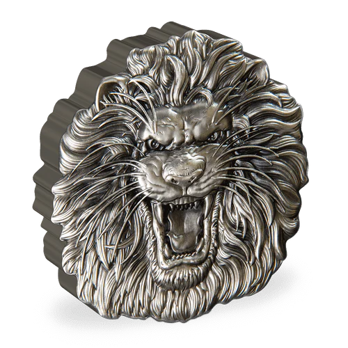 2022 Fierce Nature Lion 2oz Silver Antiqued NZ Mint Presentation Case & COA