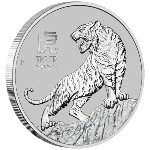2022 Australian Lunar Series III Year of the Tiger 1oz 99.95% Platinum Bullion Perth Mint In Capsule