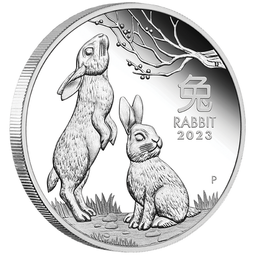 2023 Australian Lunar Series III Year of the Rabbit 1oz Silver Proof Perth Mint Presentation Case & COA