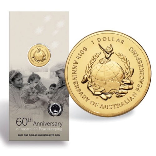 2007 60th Anniversary of Australian Peacekeeping $1 RAMint Coin in Card