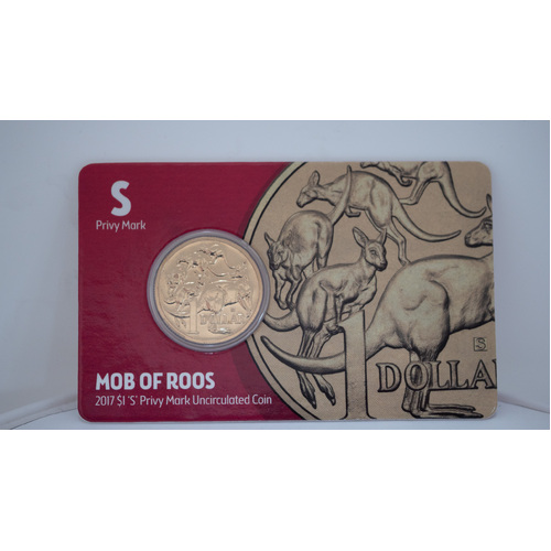 2017 Mob of Roos ANDA Money Expo Sydney "S" Privymark Uncirculated $1 RAMint Coin in Card